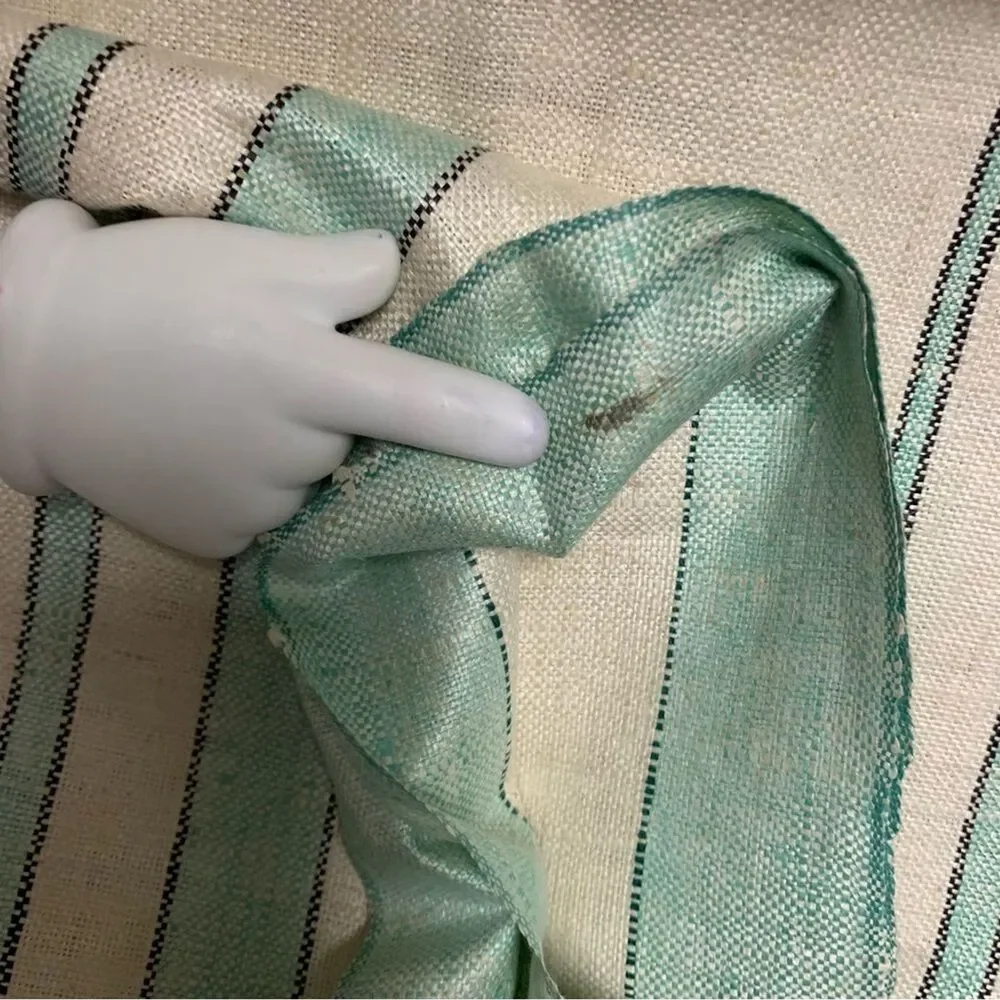 NWT Antique Linen Crochet Tablecloth White Green  T.C All Pure Czech Collectible
